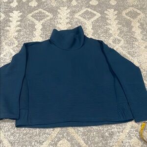 RBX Blue Cowl Neck Sweater Classic Knit